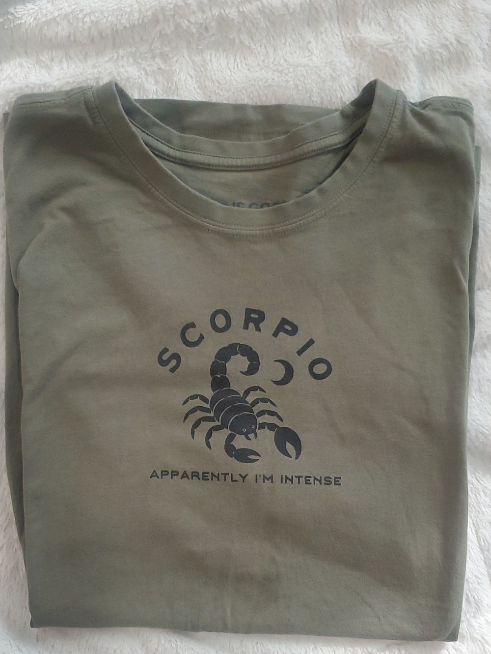 Life Is Good Women's Olive Green 'Scorpio' Short Sleeve Tee